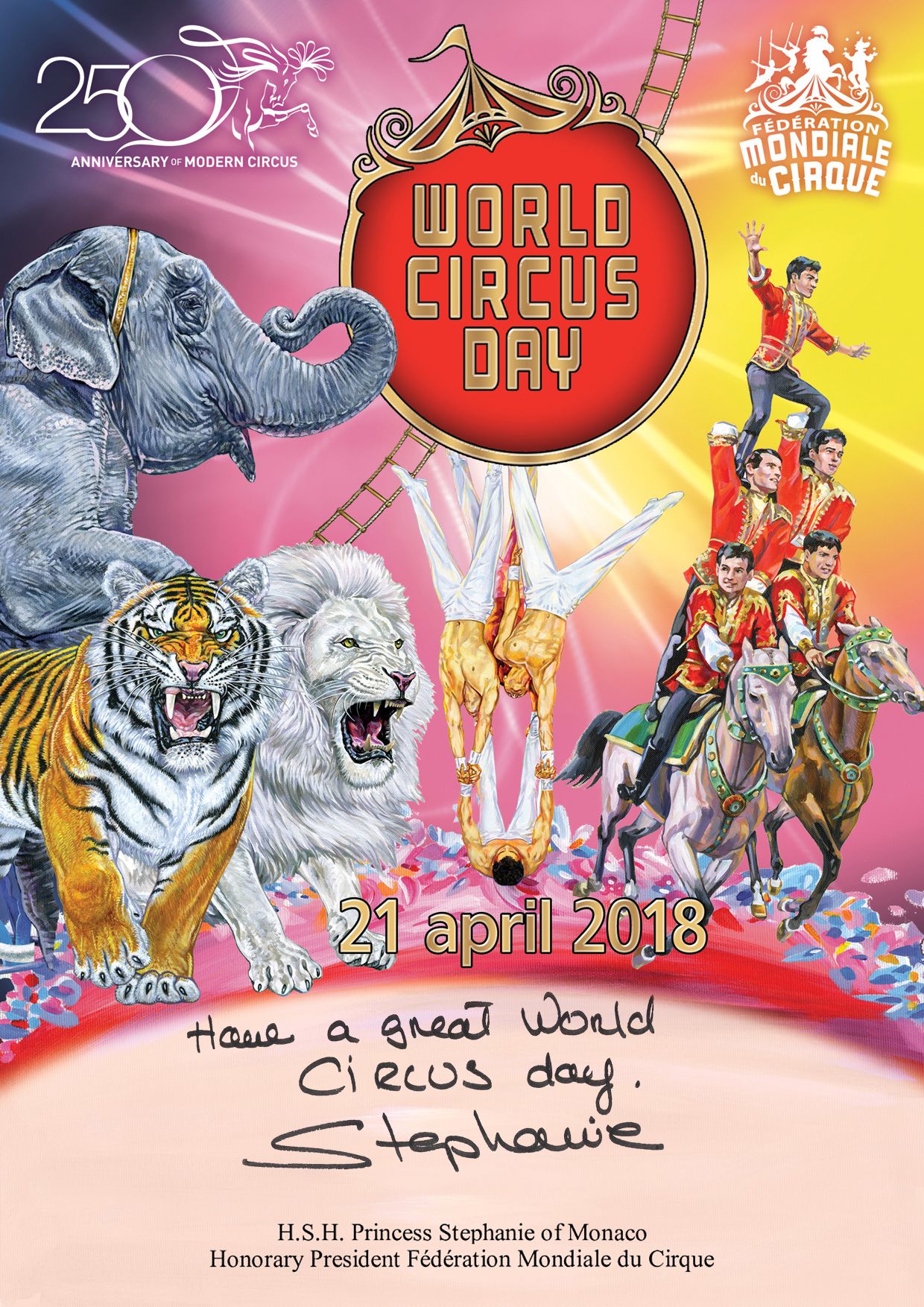 WCD2018 greetings card SAS Princesse Stephanie