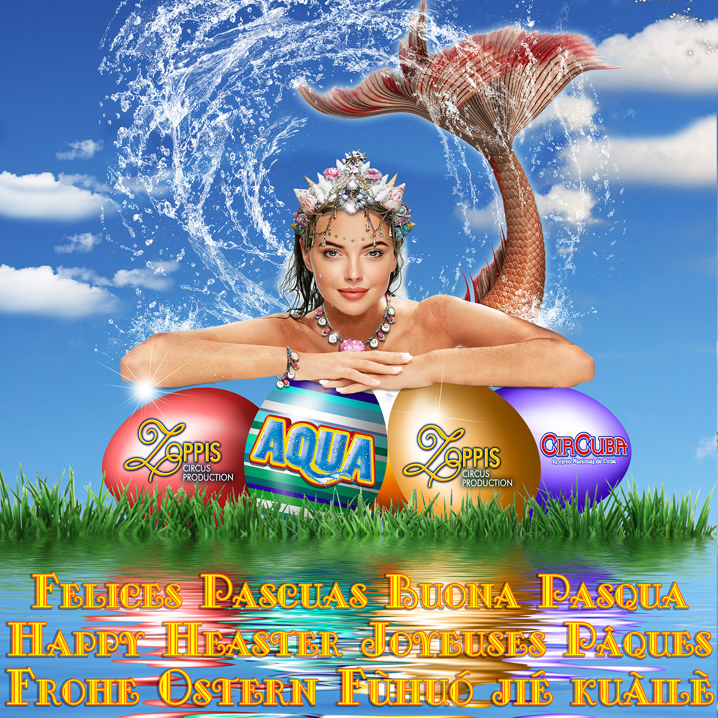 Schöne Dekoration zum Ostern Fest