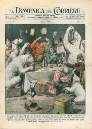 Villa del Bene AC429 5 gennaio 1947 CAPODANNO NEL CIRCO Svezia 304x425