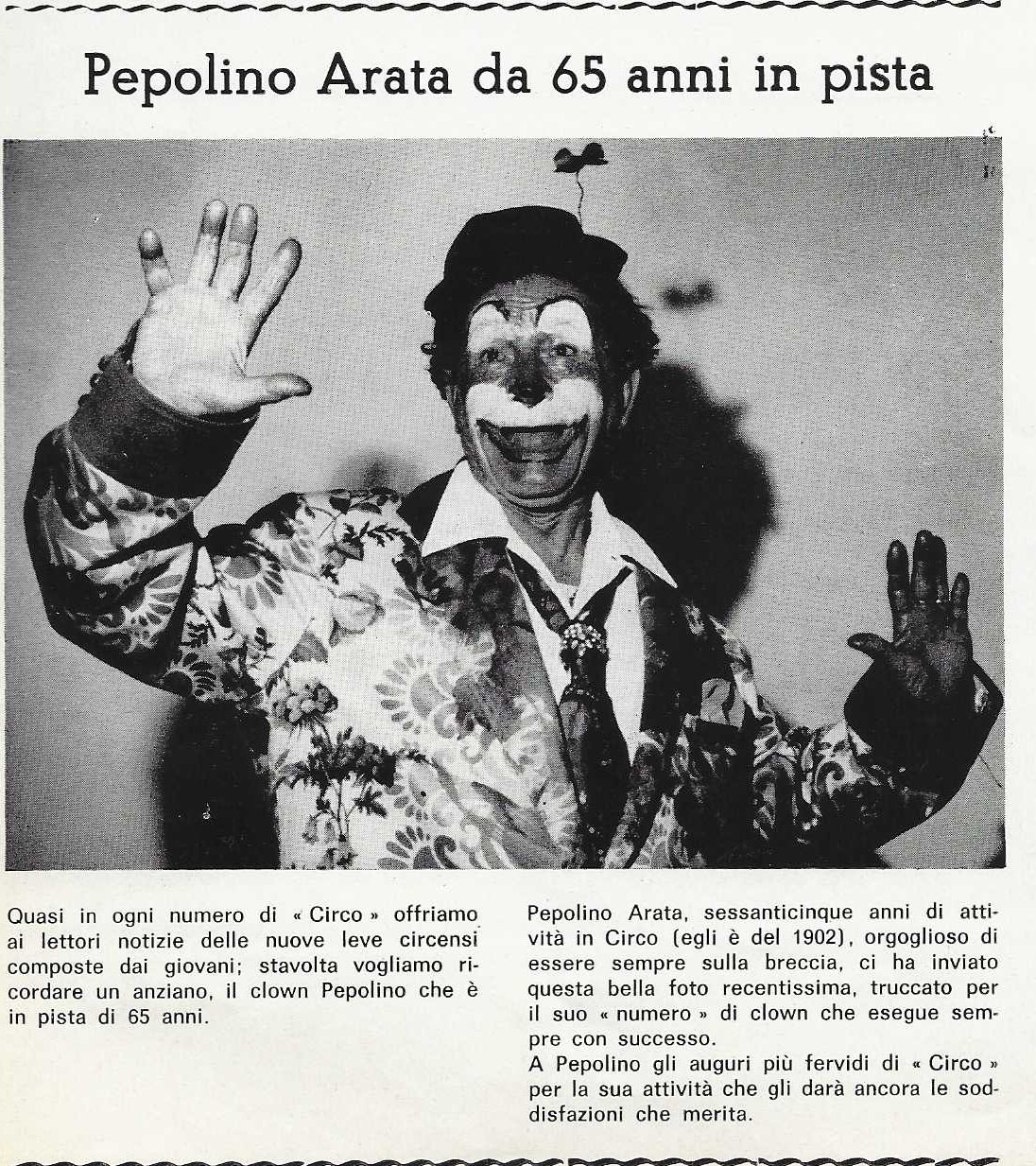PEPOLINO Circo giugno 1976